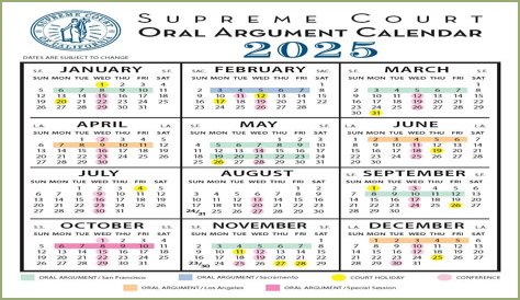 Oral Argument Calendar - William K. Nakamura Courthouse, Seattle Washington